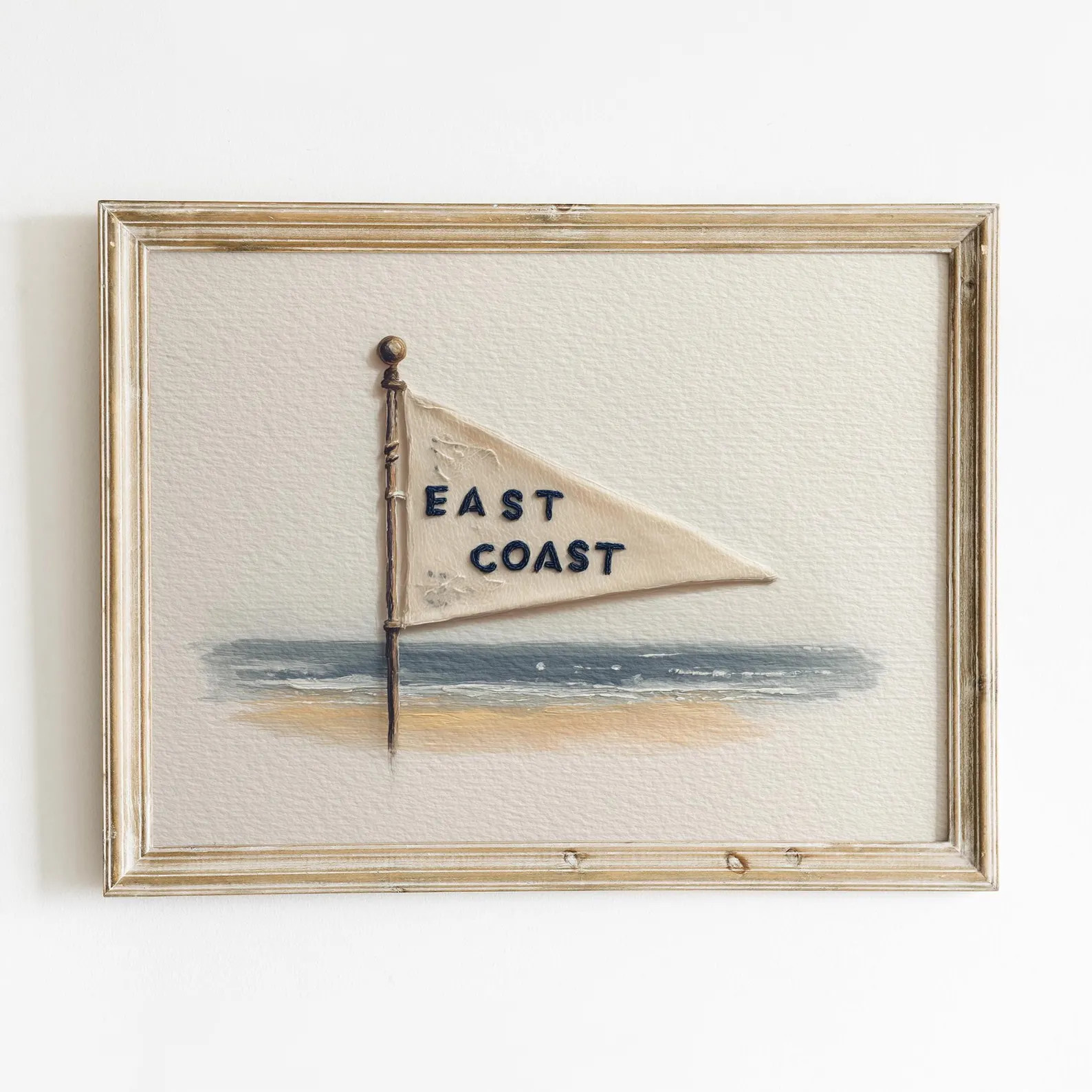 East Coast Pennant Art Print – Vintage Nautical Decor (Digital Download) | Etsy (Global)