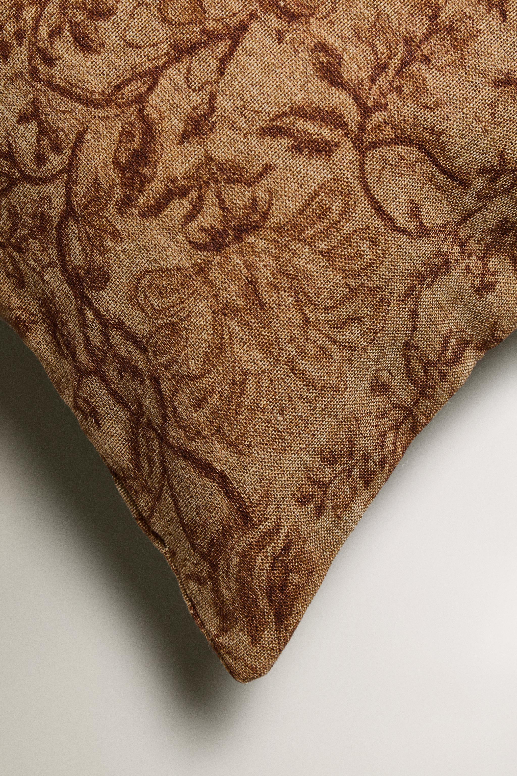 FLORAL PRINT THROW PILLOW COVER | Zara US