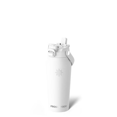 Frost Buddy 16oz Insulated Water Bottle with Straw & Chug Lid – Stainless Steel, Leak-Proof, 24-Hour Cold, Cup Holder Friendly (White) | Target