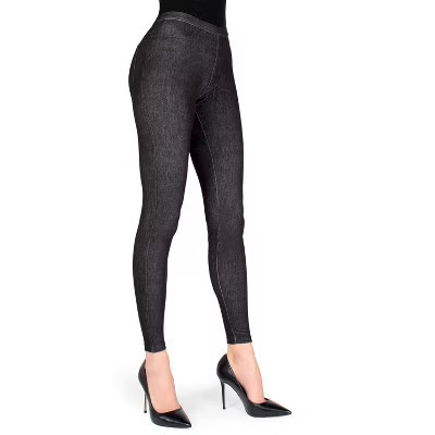 Memoi High-Waisted Skinny Jean Leggings Black M-L | Target