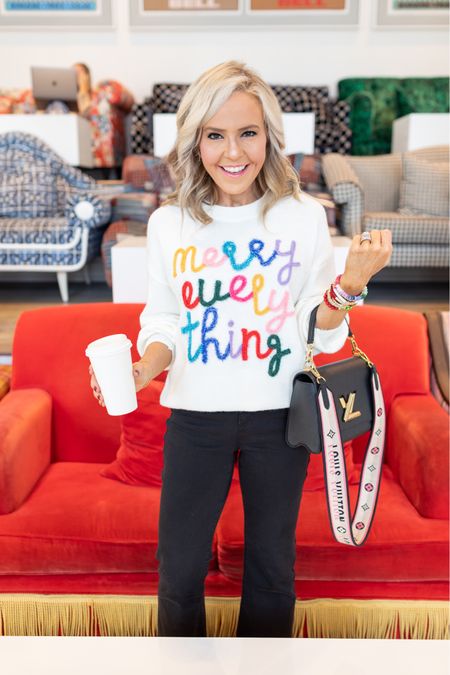 merry everything and a happy always!!! the showstopper sweater does it again with this colorful cuteness… wearing size small and just $72 with code natasha15 | 

#LTKHoliday #LTKstyletip #LTKSeasonal