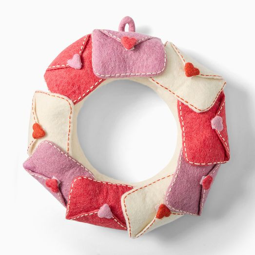 Felt Valentine's Day Love Letter Wreath | West Elm (US)