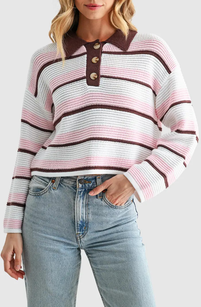 Lush Striped Polo Sweater | Nordstromrack | Nordstrom Rack