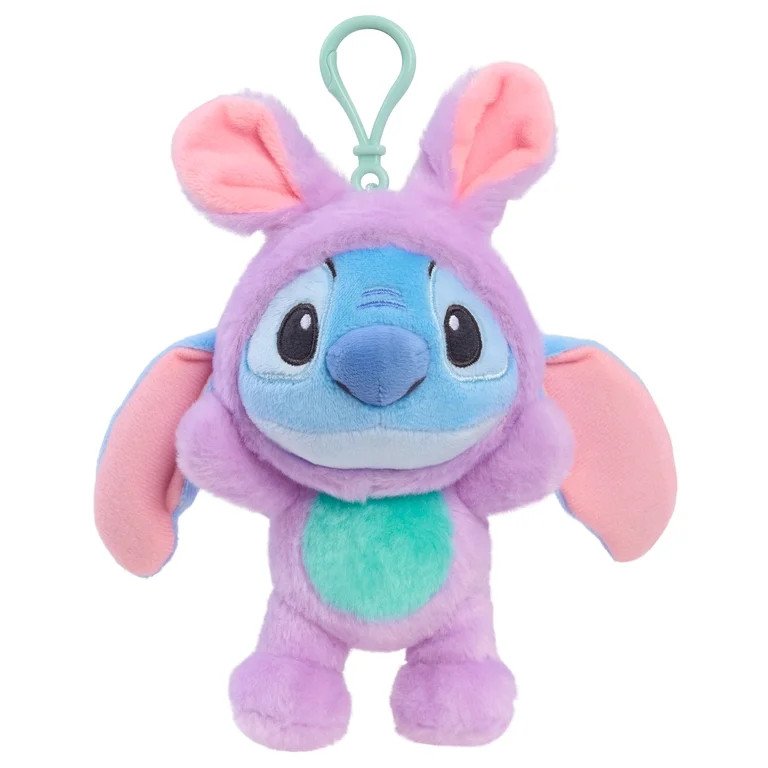 Disney Stitch Easter 5.5-inch Clip-on Plush Stitch Bunny, Ages 2 Years and up | Walmart (US)