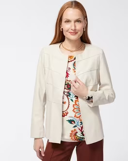 Faux Leather Peplum Jacket | Chico's