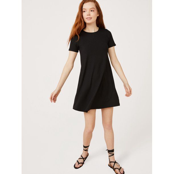 Free Assembly Women's Short Sleeve Swing Dress | Walmart (US)