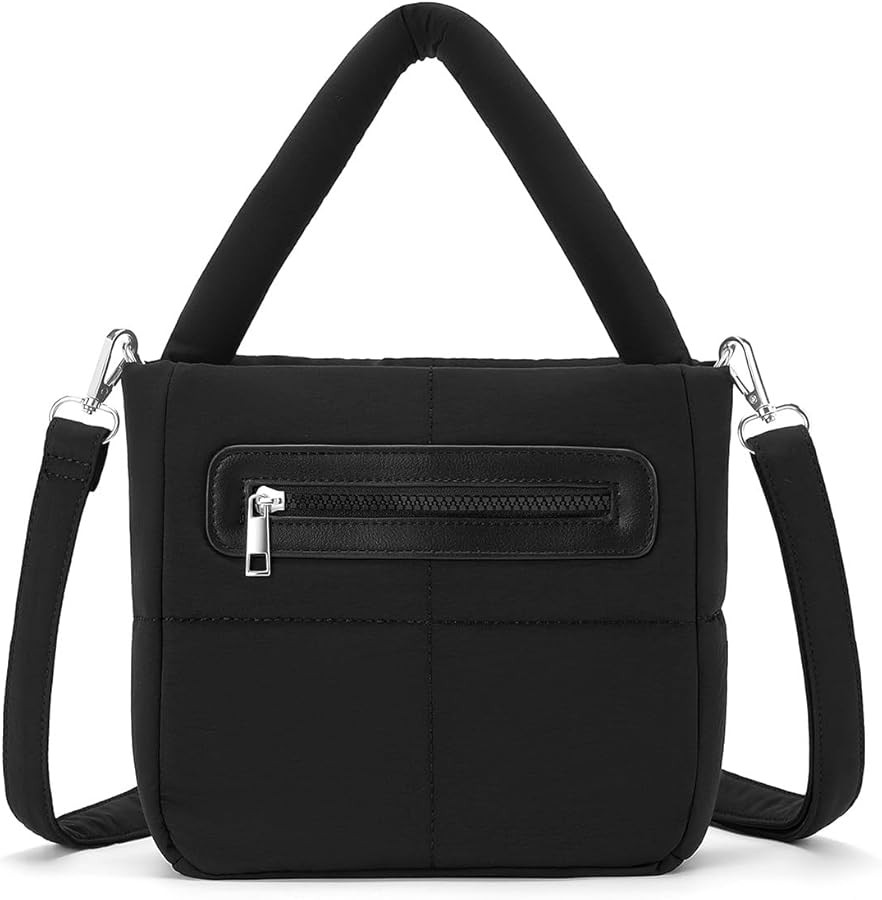 WESTBRONCO Small Puffer Crossbody Bags for Women Mini Tote Bag, Puffy Nylon Shoulder Purse, Women... | Amazon (US)