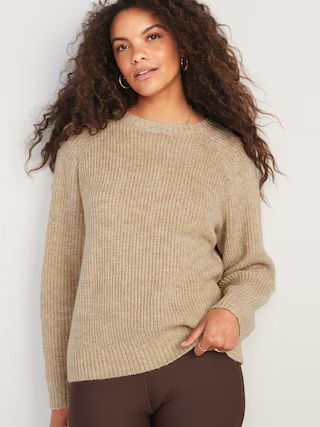 Heathered Cozy Shaker-Stitch Pullover Sweater for Women | Old Navy (US)