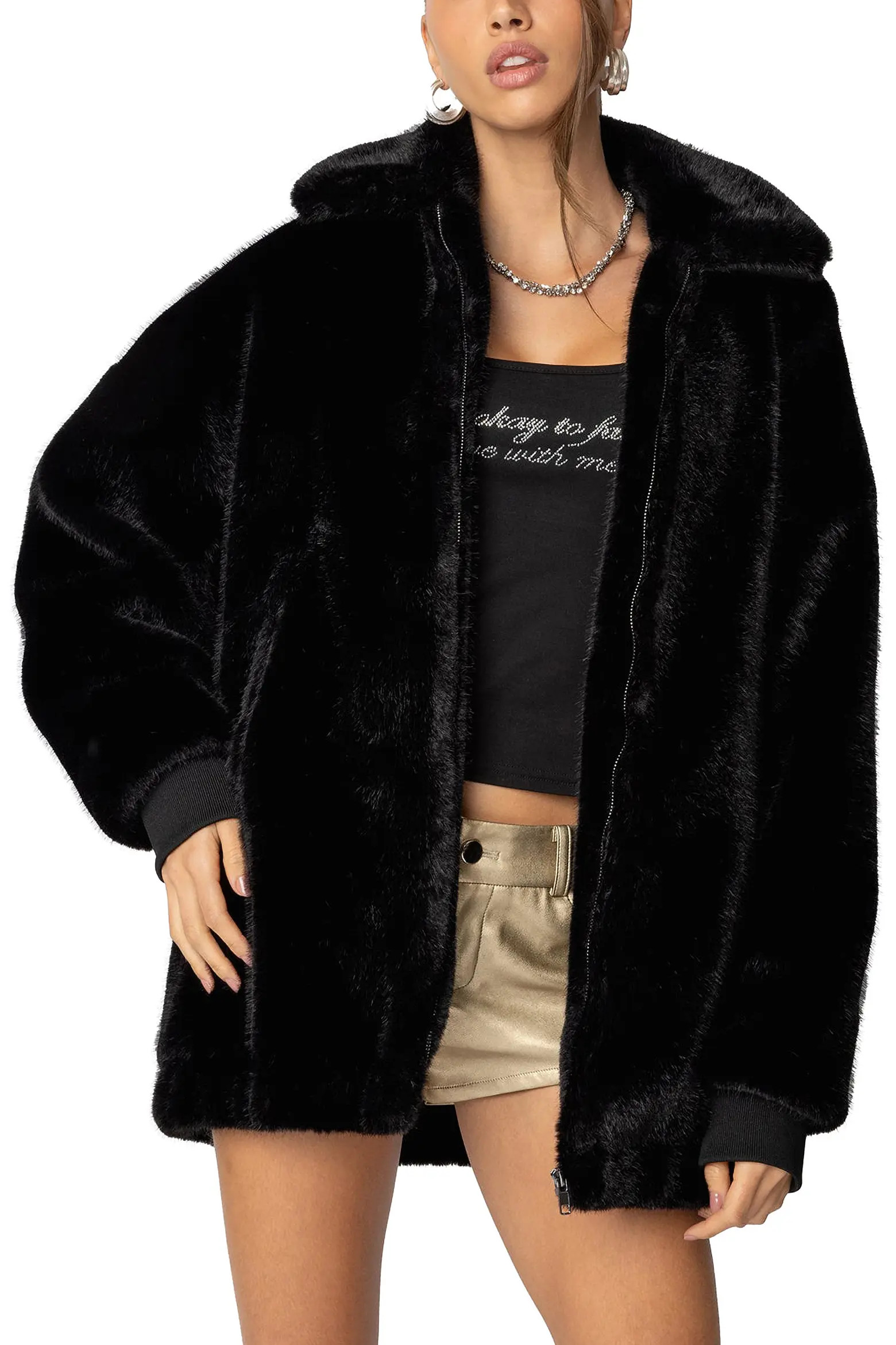 EDIKTED Taylor Oversize Faux Fur Jacket (Women) | Nordstrom | Nordstrom