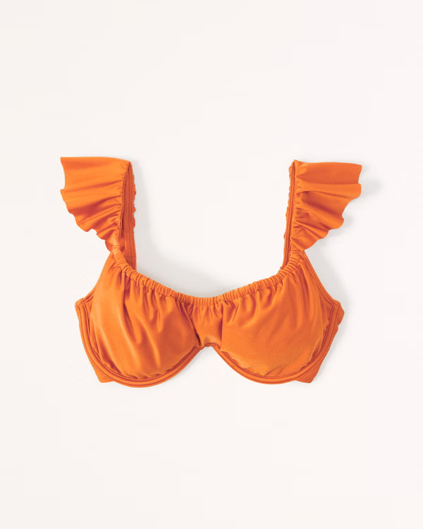 Curve Love Ruffle Strap Underwire Bikini Top | Abercrombie & Fitch (US)