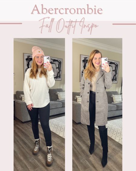 2 ways to style black jeans! Abercrombie, fall outfits, jeans, denim, shackets, boots, fall style, plaid coat, cozy weekend outfit 

#LTKSeasonal #LTKstyletip #LTKSale