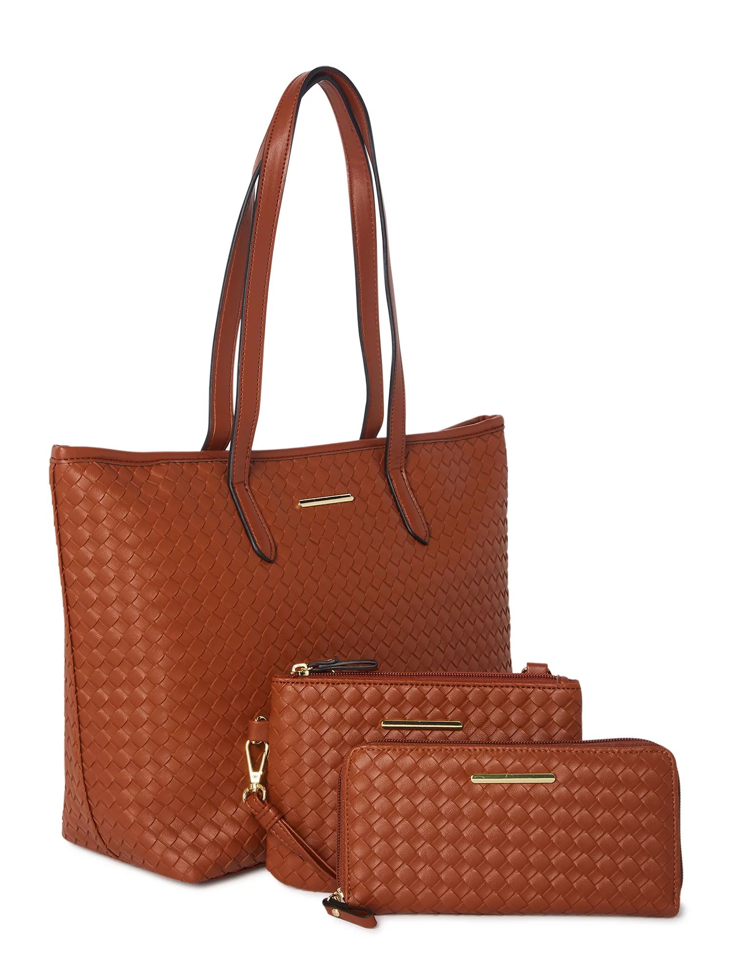 Time and Tru 3PC handbag Set Woven | Walmart (US)