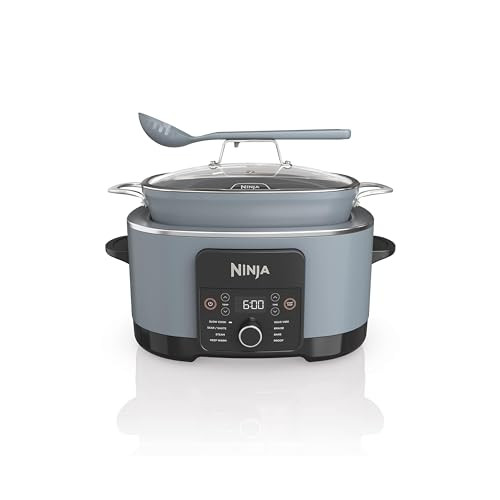 Ninja MC1001 Foodi PossibleCooker PRO 8.5 Quart Multi-Cooker, with 8-in-1 Slow Cooker, Dutch Oven, Steamer, Glass Lid Integrated Spoon, Nonstick, Oven Safe Pot to 500°F, Sea Salt Gray | Amazon (US)