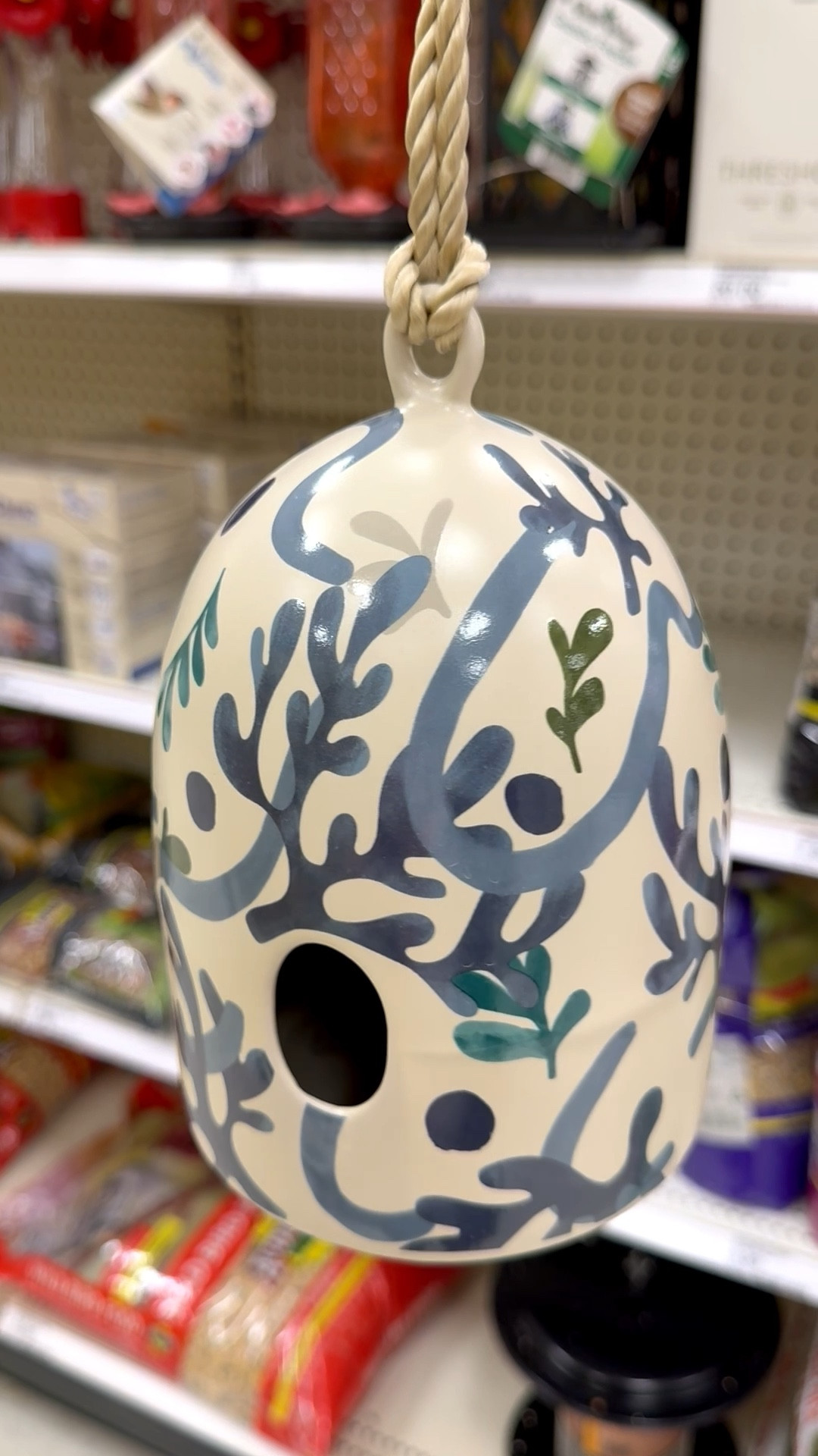 Looking to add some outdoor accessories to your patio and garden space? Why not a birdhouse? This ceramic beauty is covered with a fun botanical print. Hanging loop included…perfect for a sturdy branch, hook , peg, or screw.

And if you’re a mosaic artist, this would also make a fun substrate for your tile work. For mosaic tips, tutorials + inspiration please visit my YouTube channel: YouTube.com/julieweilbacher, and follow @julieweilbacher on Instagram.

#birdhouse #patiodecor #gardendecor #target #ceramicbirdhouse #gardenbirdhouse #botanicalprint #mosaic #giftsforgardeners

#LTKSeasonal #LTKMothersDay #LTKHome