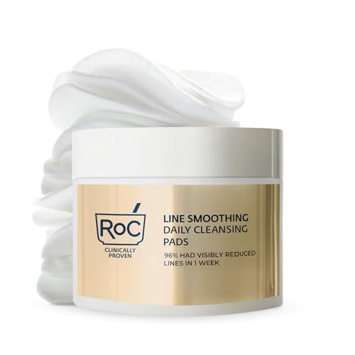 RoC Resurfacing Disks, Hypoallergenic Exfoliating Makeup Remover Pads for Wrinkles and Skin Tone, Hypo-Allergenic Skin Care, Oil-Free Daily Cleanser, 28 Count (Packaging May Vary) | Amazon (US)