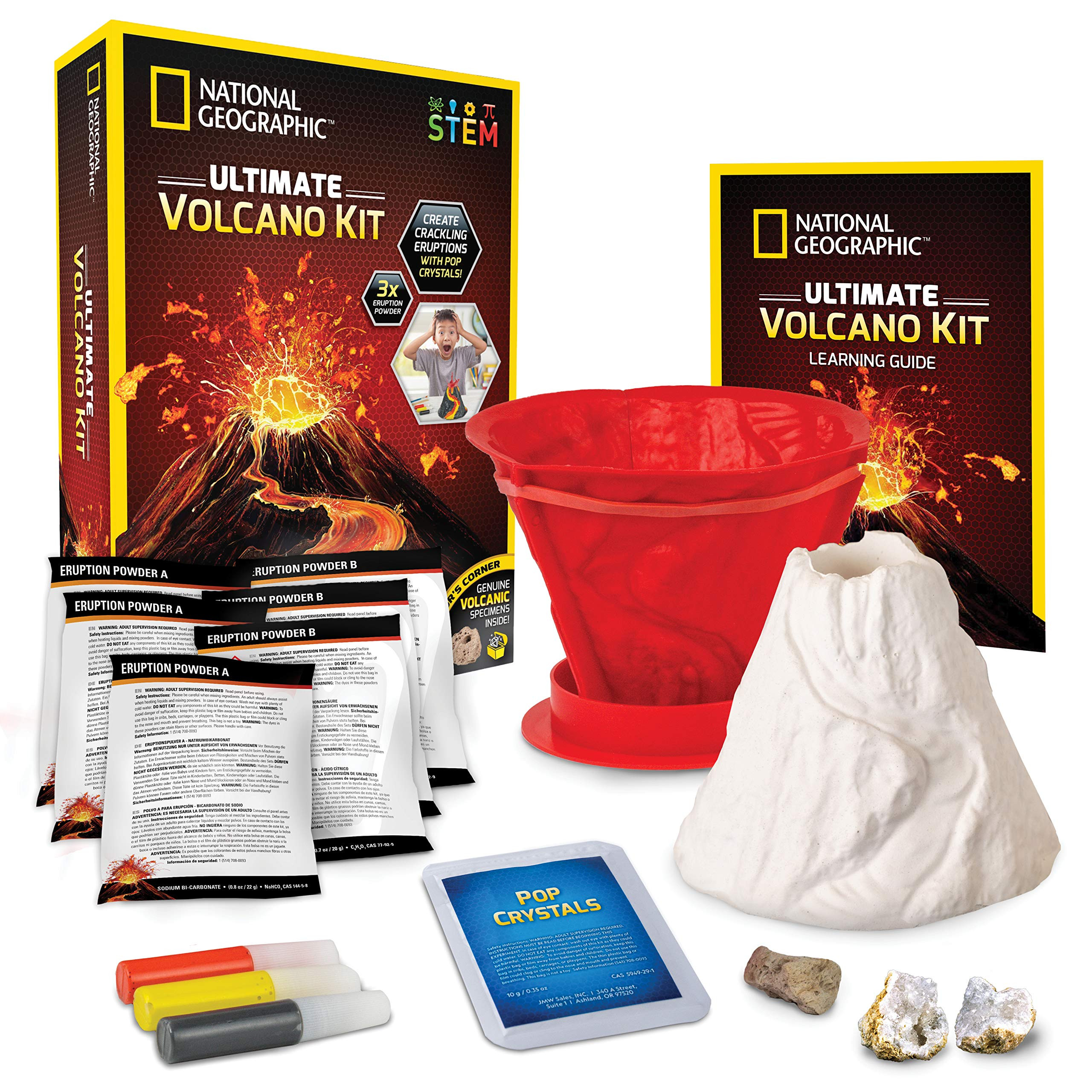 NATIONAL GEOGRAPHIC Ultimate Volcano Kit – Erupting Volcano Science Kit for Kids, 3X More Erupt... | Amazon (US)