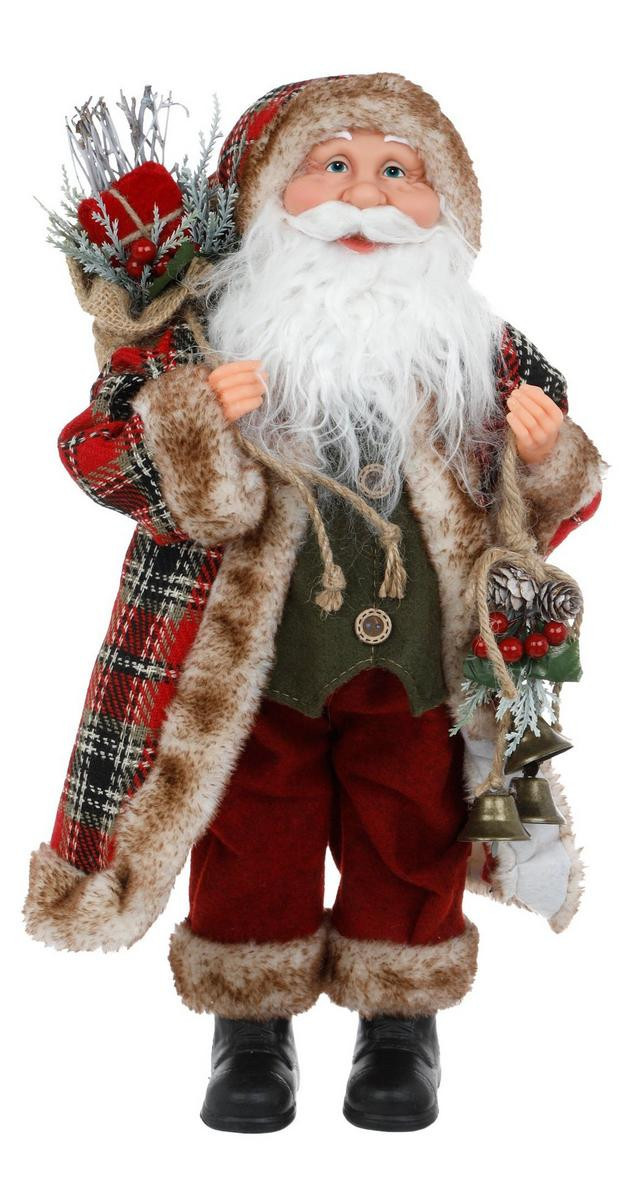 17" Christmas Plaid Santa - Red Multi-Red Multi-7800255199306   | Burkes Outlet | bealls