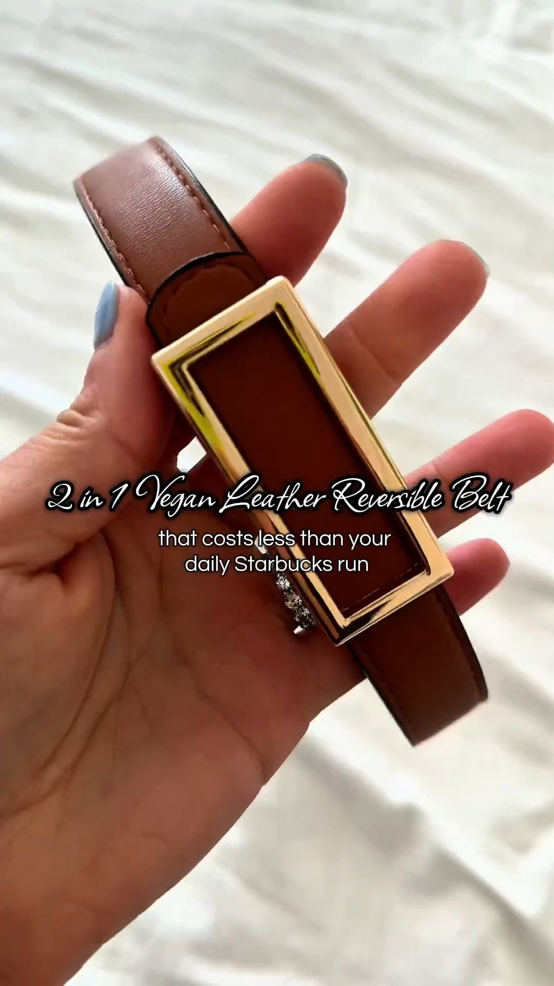 Upgrade your style with the AWAYTR PU Vegan Leather Reversible Belt – two looks in one sleek design! ✨ Perfect for effortlessly switching up your outfit. 

EXACT PRODUCT 🔗: https://www.tiktok.com/t/ZP9eoHRcLjCBK-9iLw2/

#VeganLeather #ReversibleBelt #Style #AffordableFashion #VintageStyle

#LTKWorkwear #LTKootd #LTKSpringSale