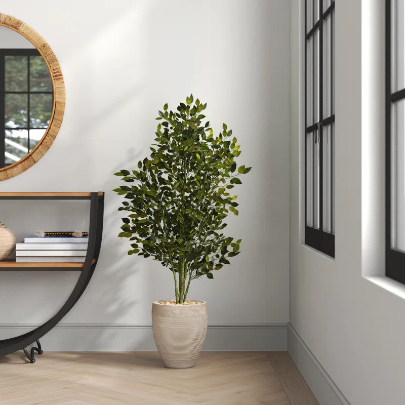 53'' Faux Ficus Tree in Earthenware Planter | Joss & Main