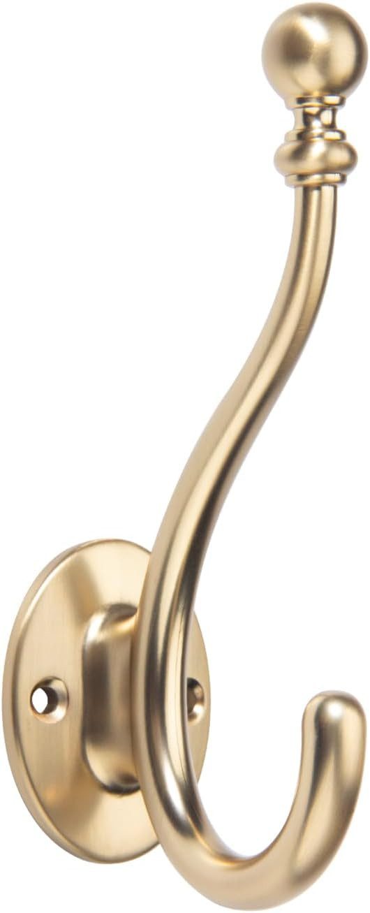 TUNNY Towel Hooks Bathroom - 5 Pack Champagne Bronze Coat Hook Robe Hooks Decorative Wall Hooks for Bathroom Bedroom Kitchen Towel Robe Clothes Cabinet Closet Bathroom Hardware | Amazon (US)