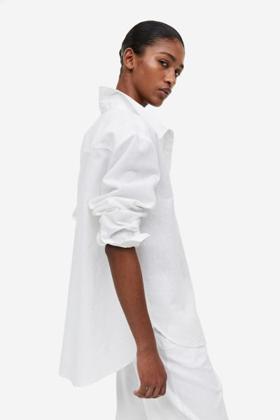 Linen-blend Shirt | H&M (US + CA)