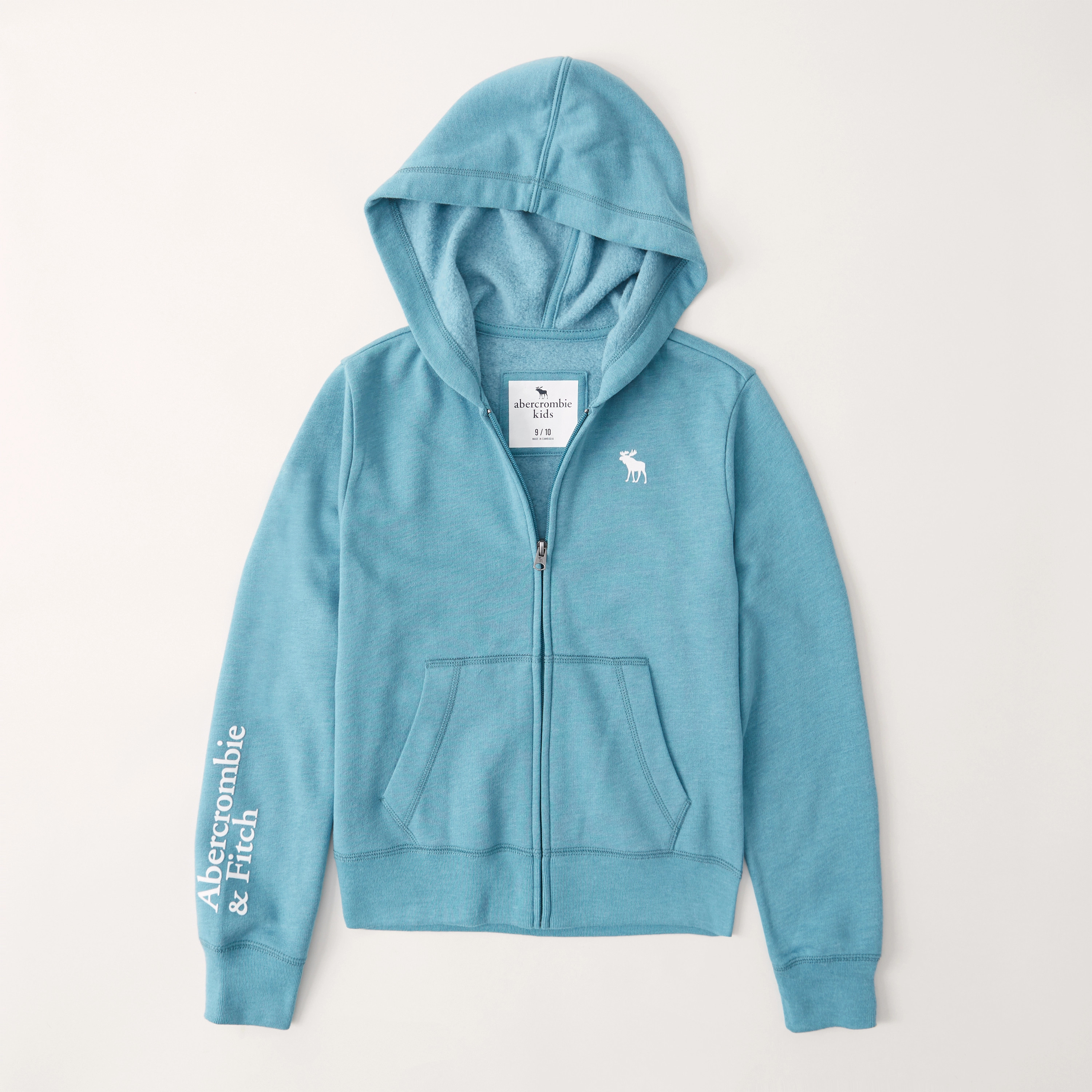 full-zip logo hoodie | Abercrombie & Fitch (US)