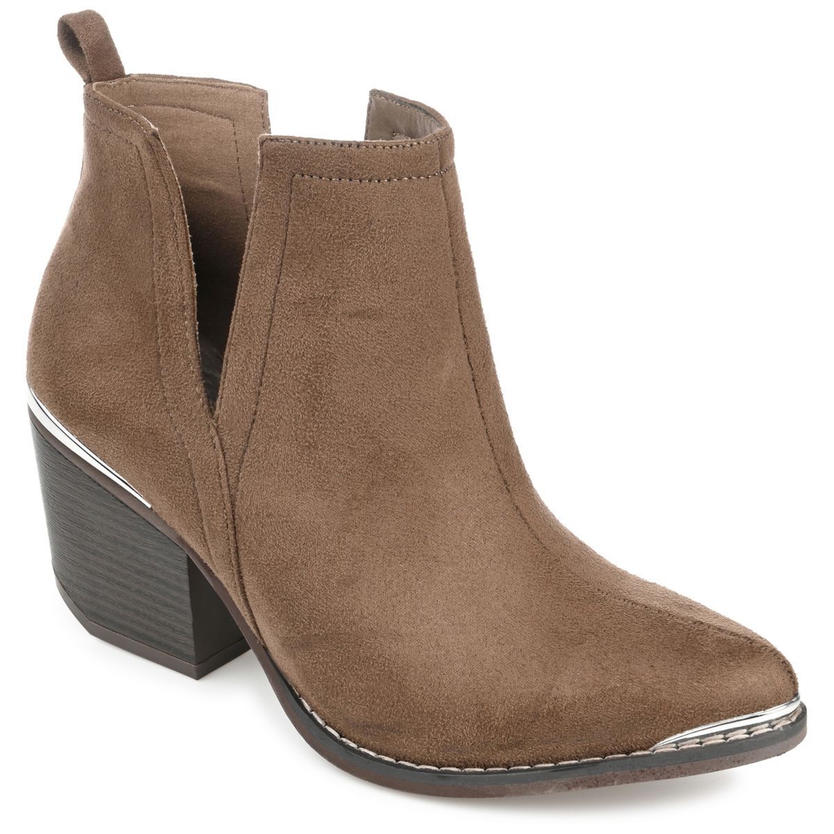 Journee Collection Womens Issla Pull On Stacked Heel Booties | Target