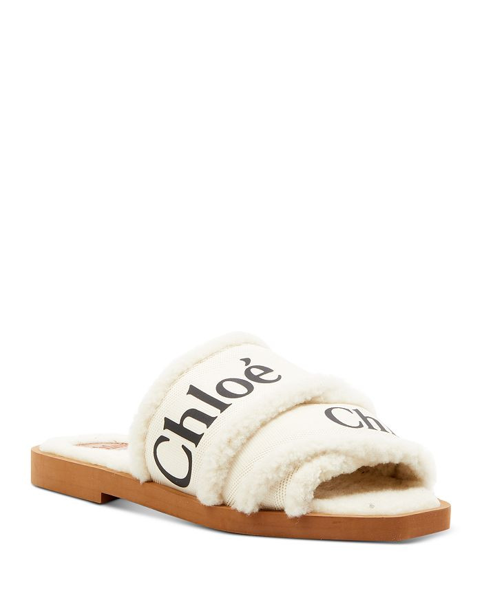 Women's Woody Shearling Slide Sandals | Bloomingdale's (US)