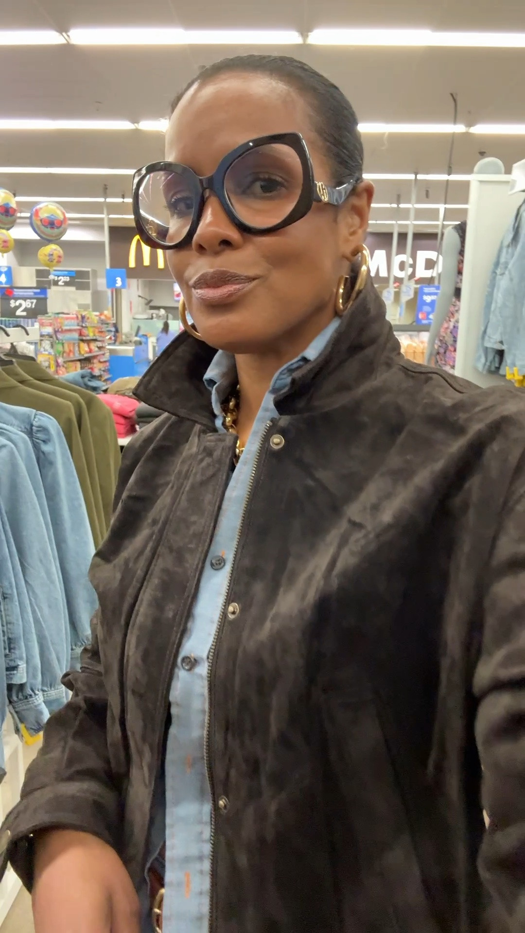 It’s a LOUD yes!🤣
100% suede bomber.  Wearing size Large.
5’7” 170 lbs