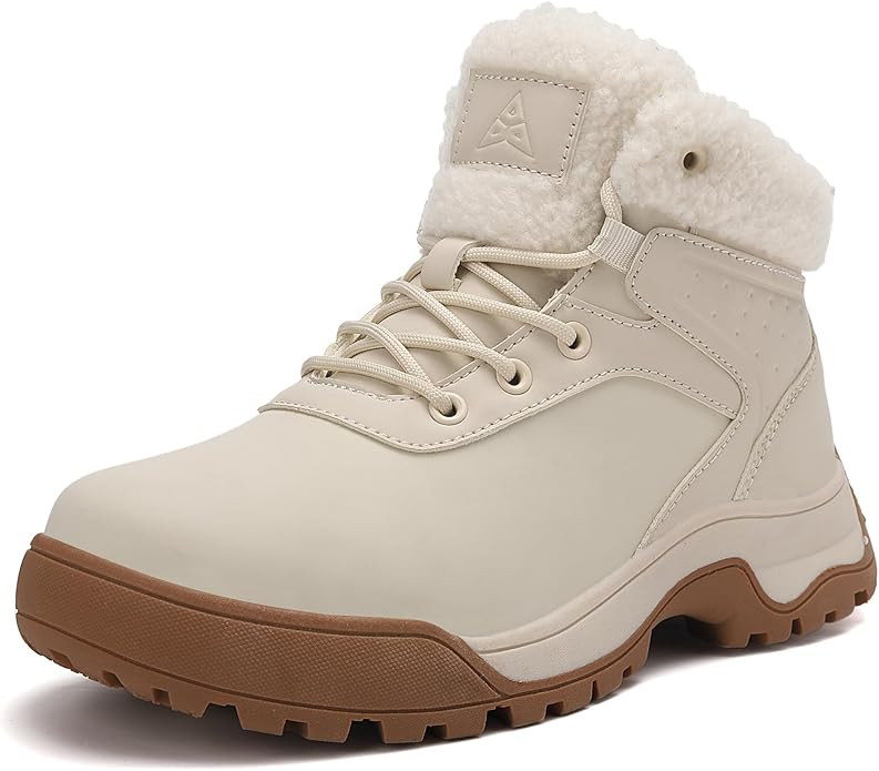 Womens Snow Boots Ankle Non-Slip Cold Weather Fur Lined Warm Winter Shoes | Amazon (US)