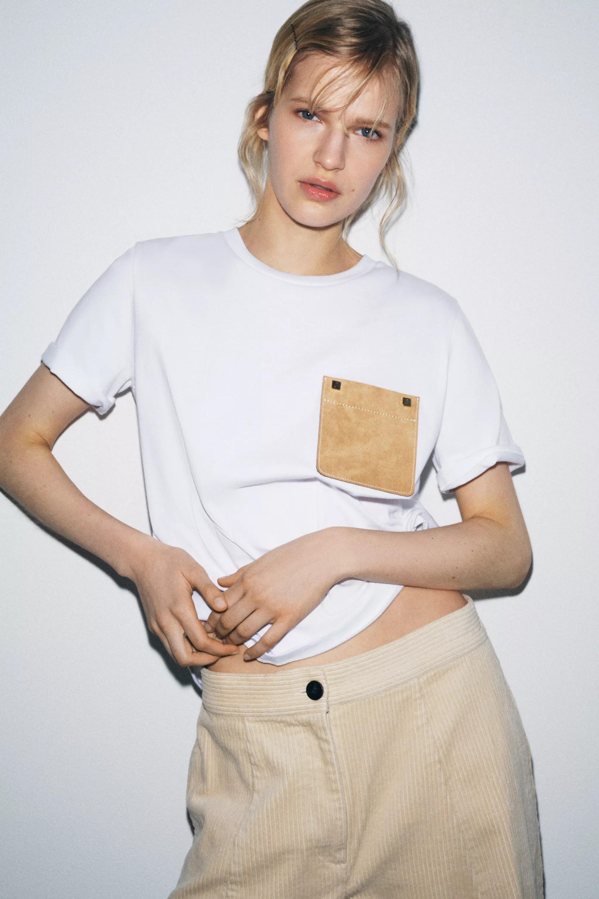 CONTRAST POCKET T-SHIRT | Zara US