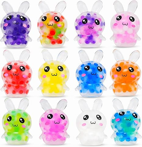 Easter Egg Fillers, 12 Pcs Mini Bunny Squishy Toys, Easter Basket Stuffers Essentials Egg Basket ... | Amazon (US)