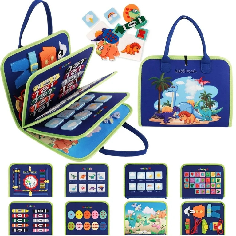 KiddiTouch Busy Board, Toddler Learning Activities Toy Busy Book , Preschool Toddler Travel Toys,... | Walmart (US)