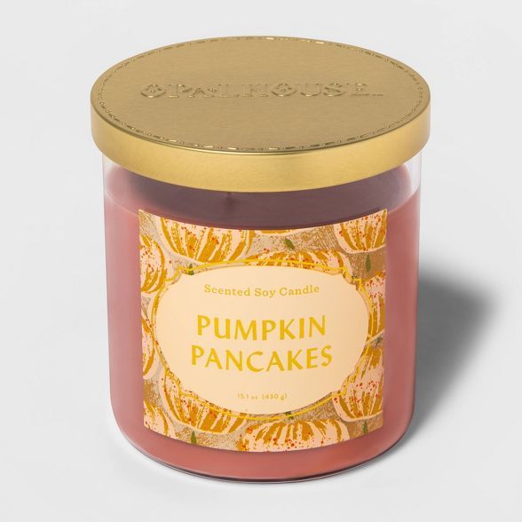15.1oz Lidded Glass Jar 2-Wick Pumpkin Pancakes Candle - Opalhouse™ | Target