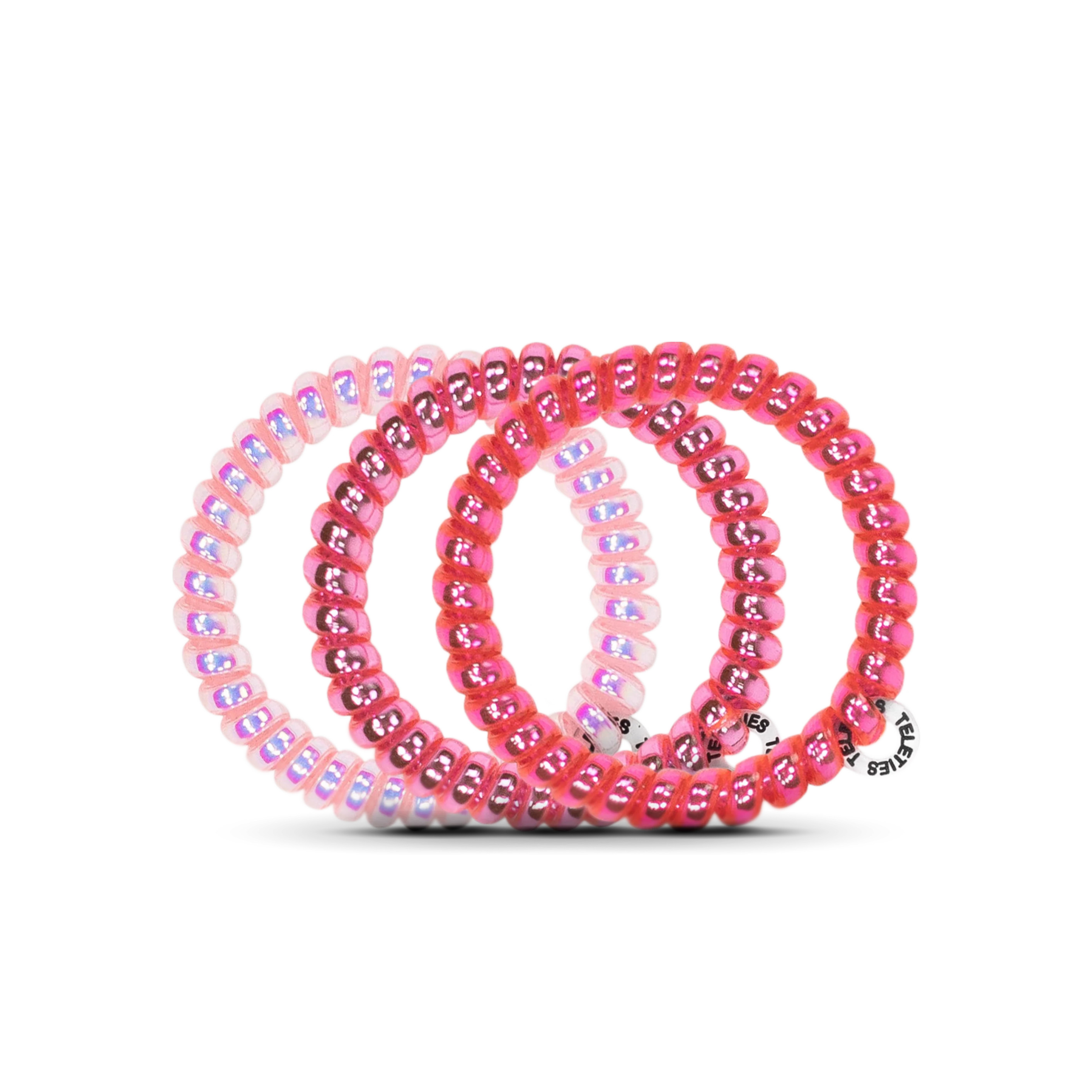 TELETIES Small Hair Ties, Think Pink | TELETIES