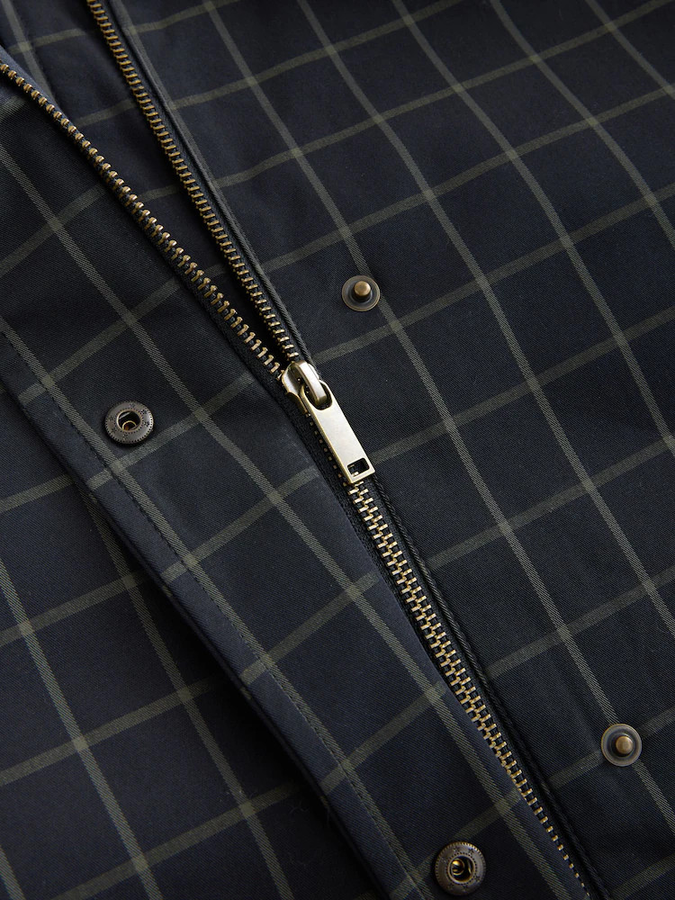 Navy Check Cord Collar Heritage Coat | Next US