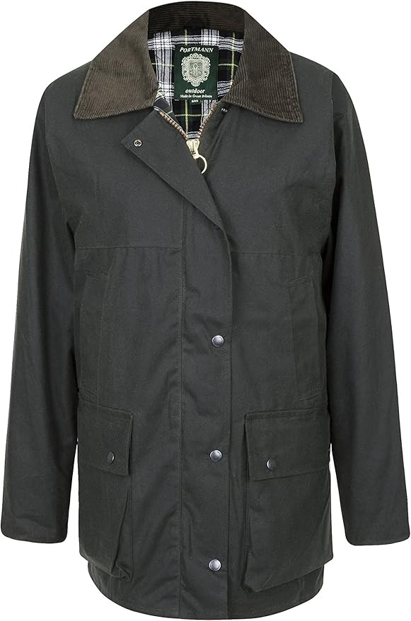 Portmann Womens Ladies Premium Quality Padded Wax Jacket Made in UK | Amazon (UK)
