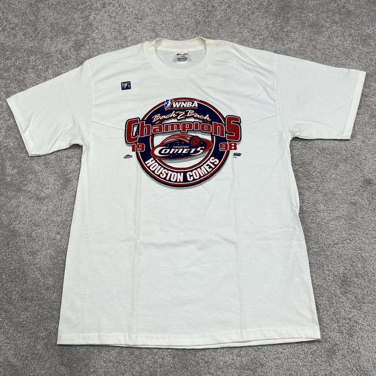 Vintage 1998 Houston Comets T-Shirt Large Back To Back WNBA Championship | eBay US