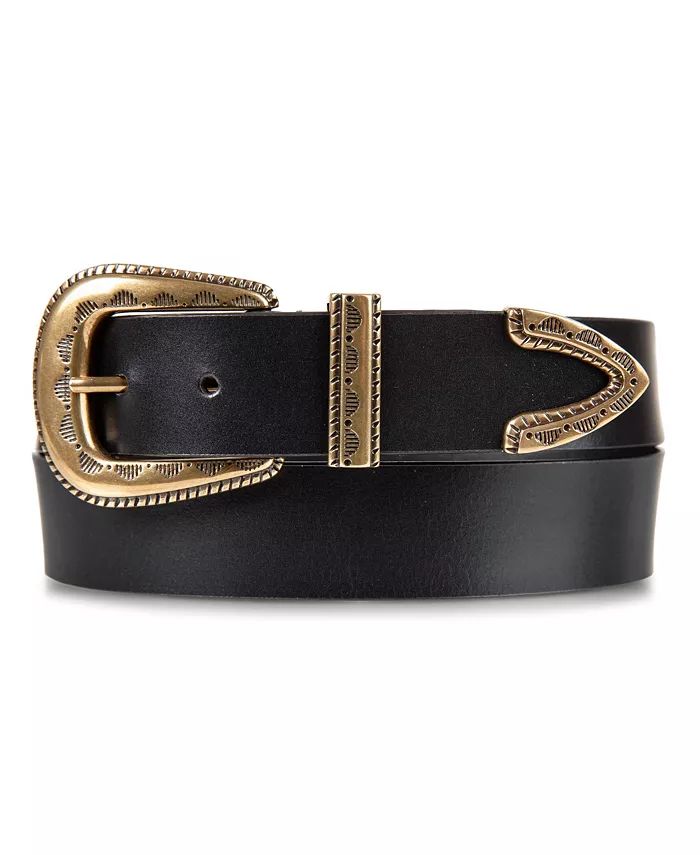 Lucky Brand Women's Textured Buckle Set Jean Belt - Macy's | Macy's