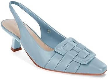 Womens Sling Back Kitten Heels Low Dress Shoes Slingback Pumps Pointed Closed Toe Comfortable Par... | Amazon (US)