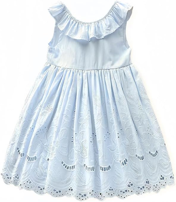 Simplee kids Baby Girl Dress Toddler Casual Dresses Summer Solid Color Floral Girl Clothes | Amazon (US)