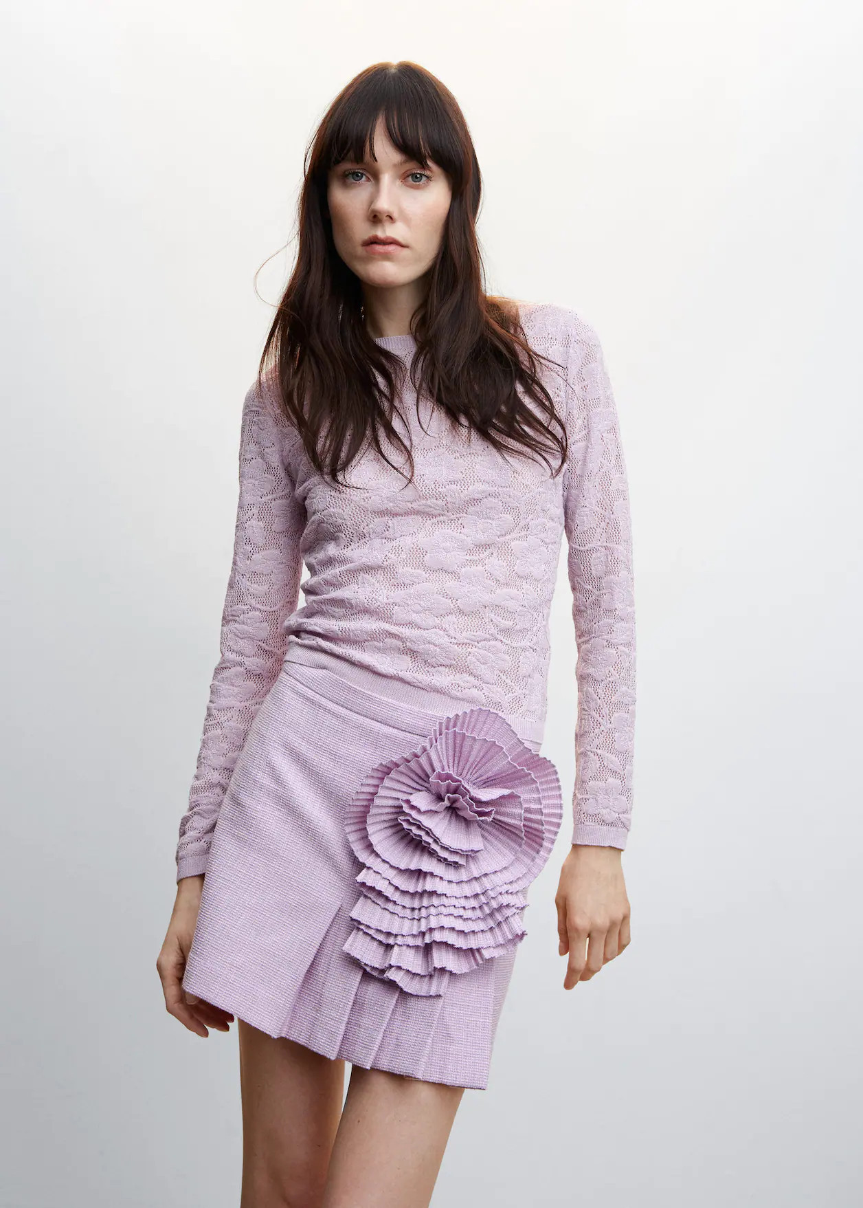 Tweed wrap mini-skirt -  Women | Mango USA | MANGO (US)