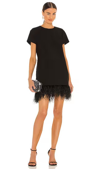 Marullo Dress in Black Feather Dress | Conservative Cocktail Dress Over 40 Fashion #LTKworkwear | Revolve Clothing (Global)
