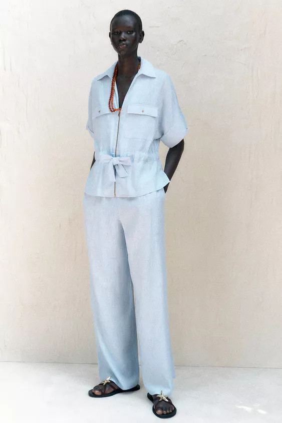 WIDE LINEN PANTS | Zara US