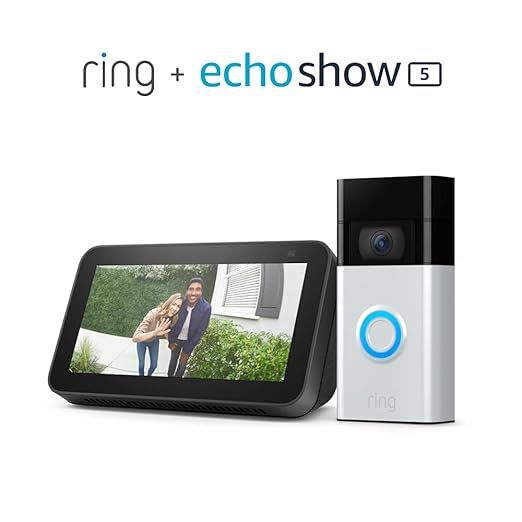 Ring Video Doorbell (Satin Nickel) bundle with Echo Show 5 (2nd Gen) | Amazon (US)