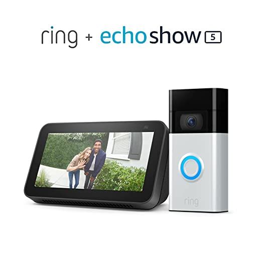 Ring Video Doorbell (Satin Nickel) bundle with Echo Show 5 (2nd Gen) | Amazon (US)