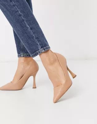 ASOS DESIGN Pippa pointed court shoes in camel | ASOS (Global)