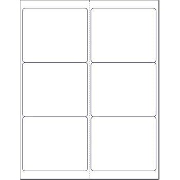 Blank White Permanent Adhesive Labels for Laser/Ink Jet Printer (4" x 3-1/3" - 6 Per Page | 300 L... | Amazon (US)