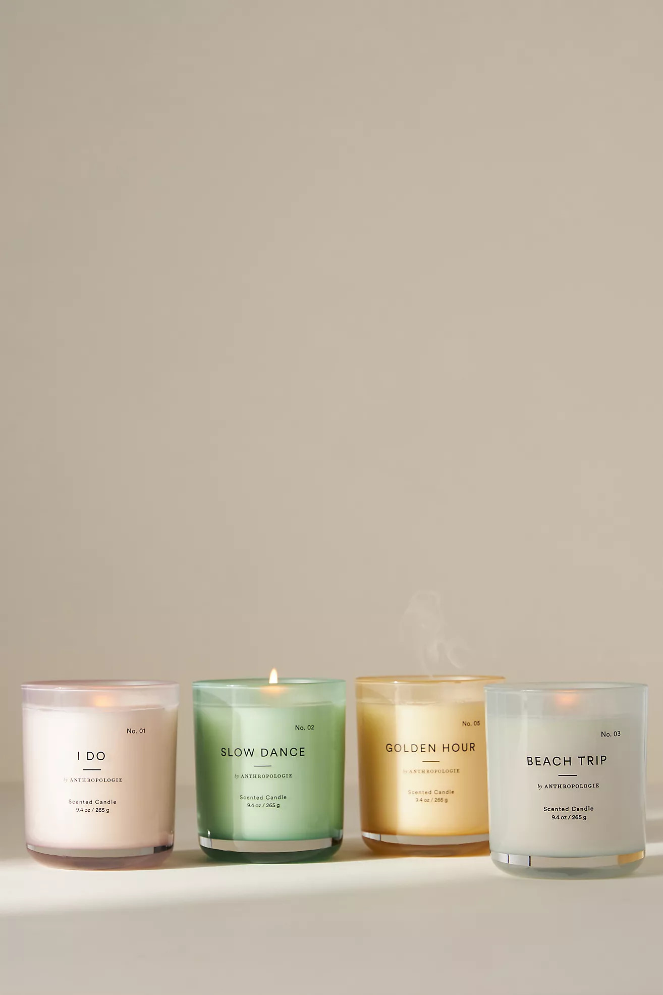 Nostalgia Floral "Golden Hour" Glass Candle | Anthropologie (US)