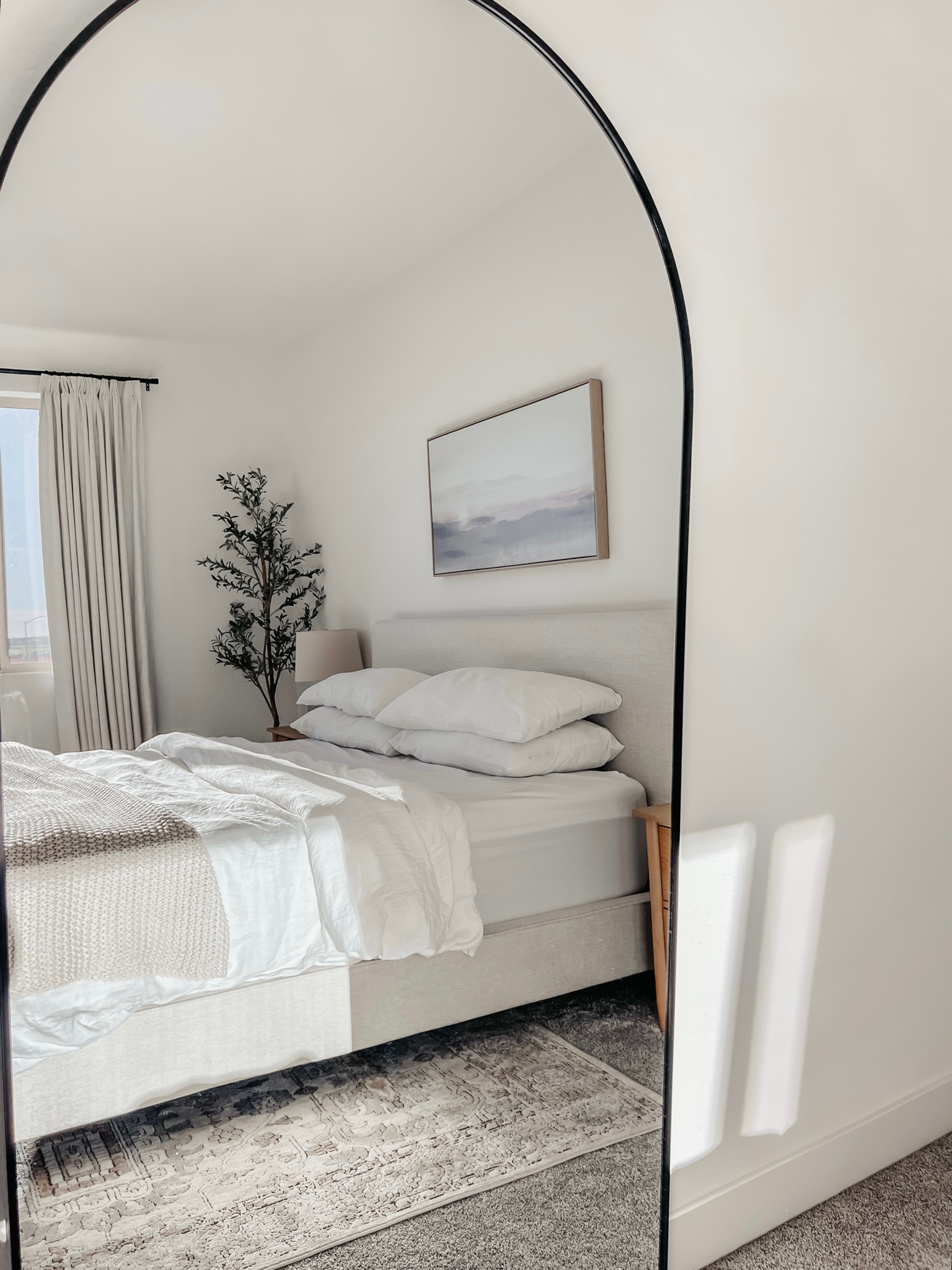 This large arched floor mirror is exactly what I’ve been looking for for our primary! It’s 71” x 32” for $151 👏🏽 such a great price! You can lean it against a wall or use the tilt bar to prop it up.

#LTKhome